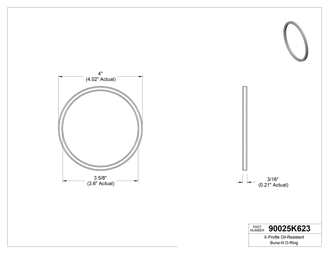 Technical drawing - 90025K623